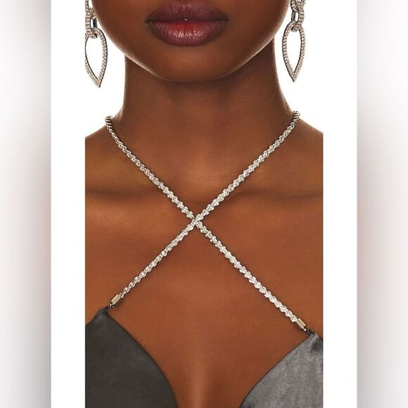 ⭕️ MORE TO COME Talia Diamond Dress Grey Medium - Picture 9 of 9